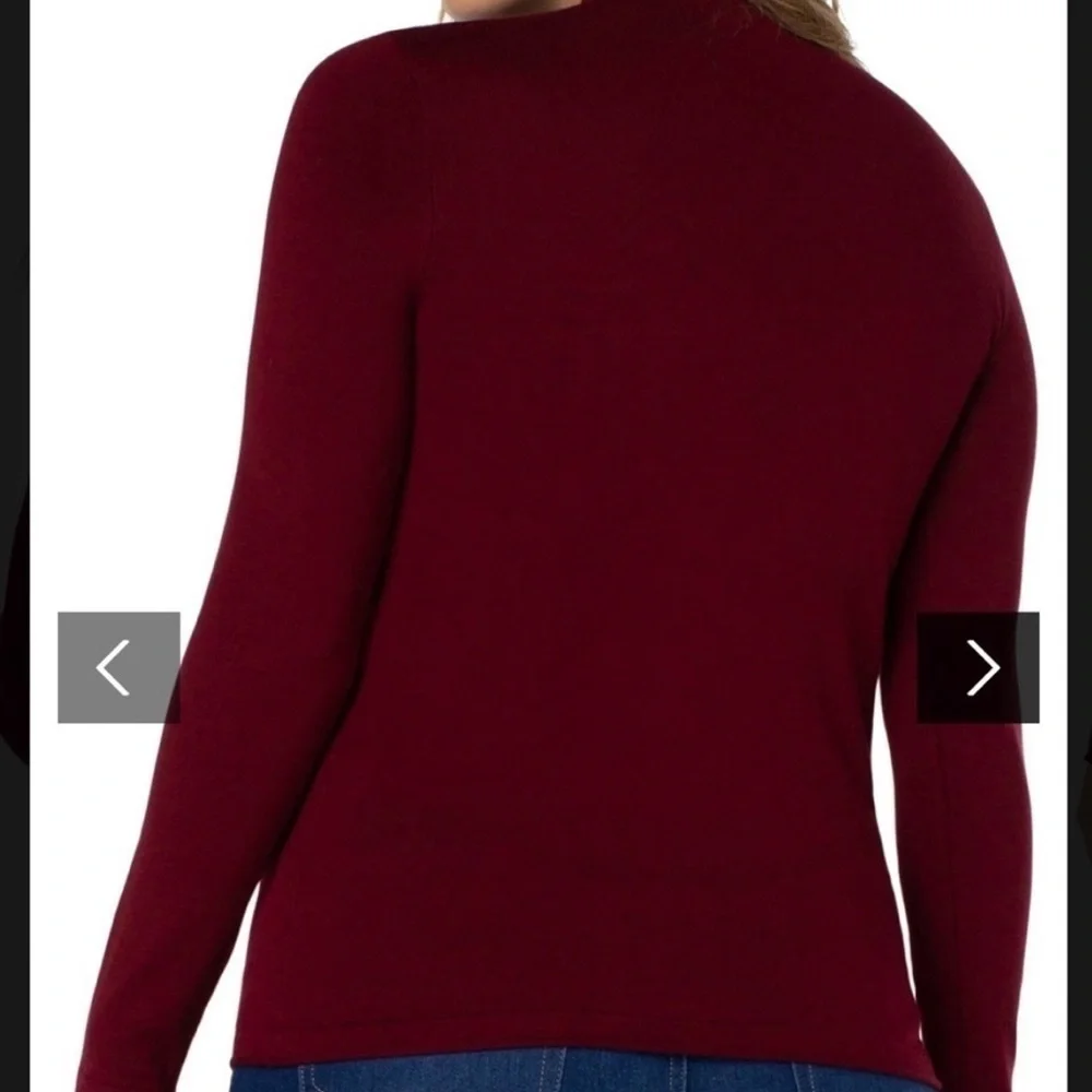 Liverpool Lis Angeles Sweater Women Mock Neck Rolled Hem Long Sleeves Size 1X